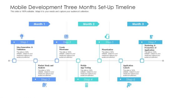 Mobile Development Three Months Set Up Timeline Information