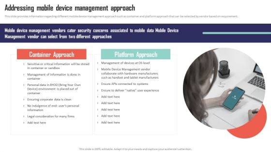 Mobile Device Management Addressing Mobile Device Management Approach Pictures PDF