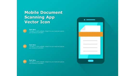 Mobile Document Scanning App Vector Icon Ppt PowerPoint Presentation Icon Backgrounds PDF