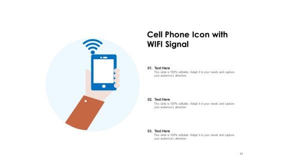 Mobile Icon Cell Phone Internet Connection Ppt PowerPoint Presentation Complete Deck