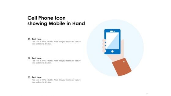 Mobile Icon Cell Phone Internet Connection Ppt PowerPoint Presentation Complete Deck