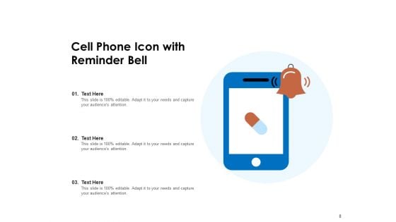 Mobile Icon Cell Phone Internet Connection Ppt PowerPoint Presentation Complete Deck