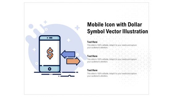 Mobile Icon With Dollar Symbol Vector Illustration Ppt PowerPoint Presentation File Inspiration