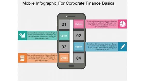 Mobile Infographic For Corporate Finance Basics Powerpoint Template