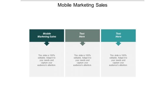 Mobile Marketing Sales Ppt PowerPoint Presentation Icon Diagrams Cpb