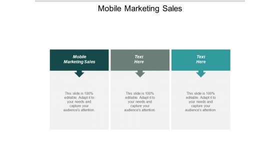 Mobile Marketing Sales Ppt PowerPoint Presentation Icon Diagrams Cpb