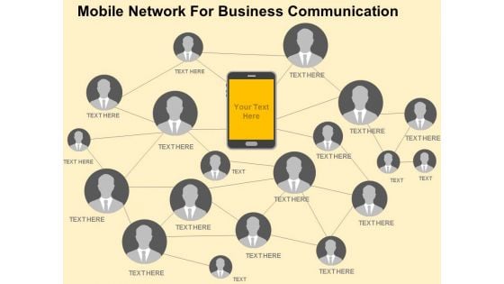 Mobile Network For Business Communication Powerpoint Templates