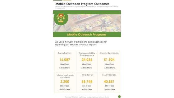 Mobile Outreach Program Outcomes One Pager Documents