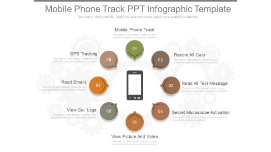 Mobile Phone Track Ppt Infographic Template