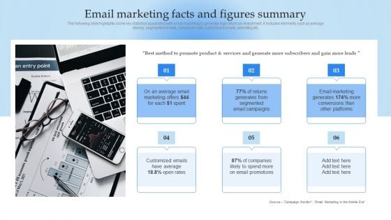 Mobile Promotion Strategic Guide For Micro Businesses Email Marketing Facts And Figures Summary Themes PDF