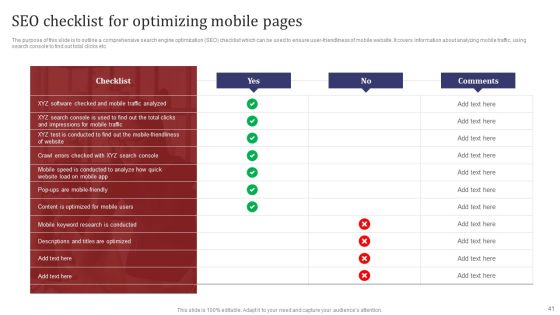 Mobile Search Engine Optimization Plan Ppt PowerPoint Presentation Complete Deck With Slides Slide41