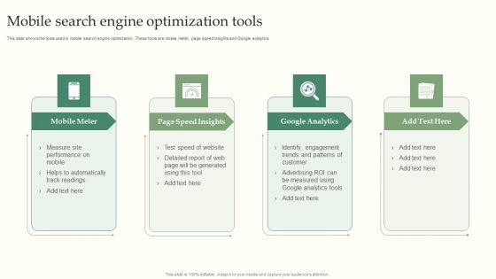 Mobile Search Engine Optimization Tools Background PDF Mobile Search Engine Optimization Tools Background PDF