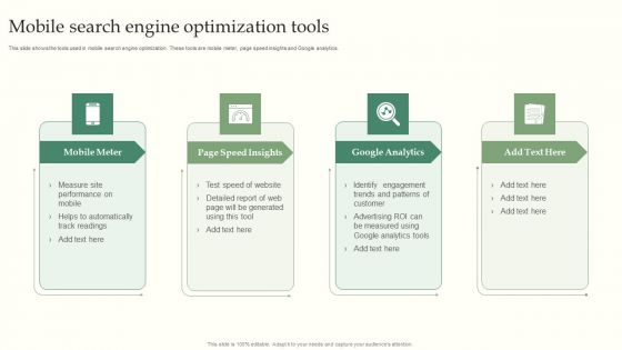 Mobile Search Engine Optimization Tools Background PDF