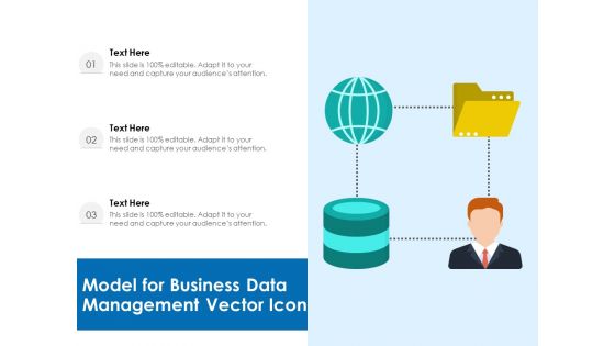 Model For Business Data Management Vector Icon Ppt PowerPoint Presentation Diagram Templates PDF