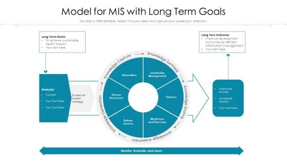 Model For MIS With Long Term Goals Ppt File Deck PDF