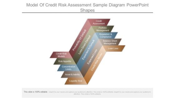 Model Of Credit Risk Assessment Sample Diagram Powerpoint Shapes Model Of Credit Risk Assessment Sample Diagram Powerpoint Shapes