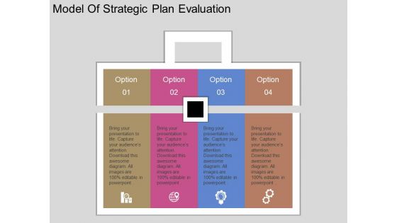 Model Of Strategic Plan Evaluation Powerpoint Template