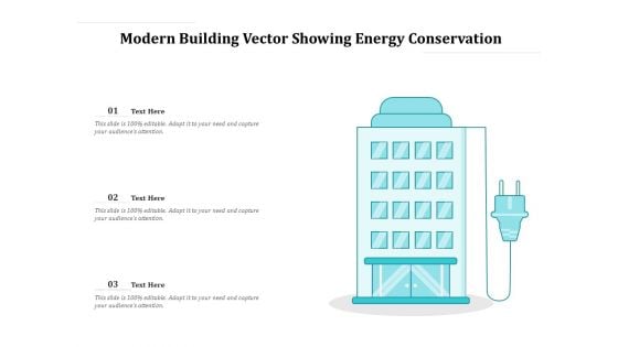 Modern Building Vector Showing Energy Conservation Ppt PowerPoint Presentation File Elements PDF