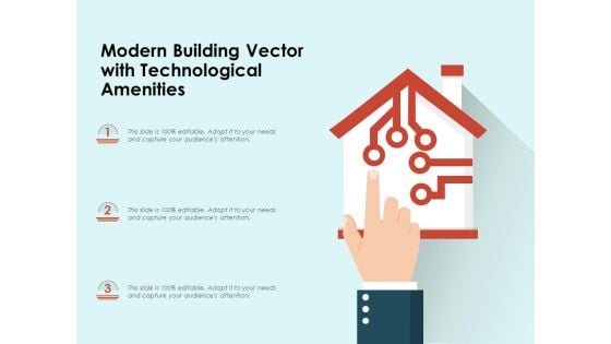 Modern Building Vector With Technological Amenities Ppt PowerPoint Presentation Gallery Slide Portrait PDF