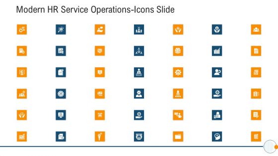 Modern HR Service Operations Icons Slide Guidelines PDF