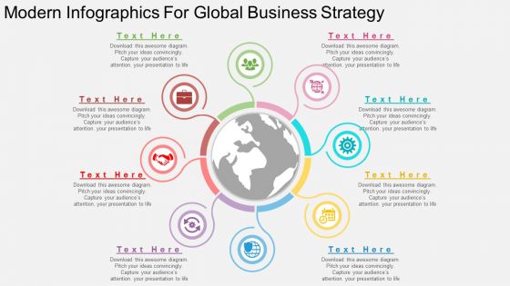 Modern Infographics For Global Business Strategy Powerpoint Template Modern Infographics For Global Business Strategy Powerpoint Template
