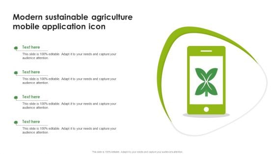 Modern Sustainable Agriculture Mobile Application Icon Sample PDF