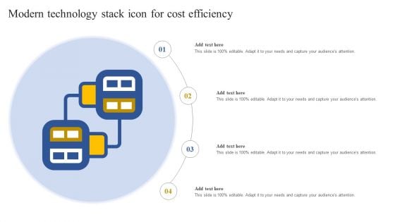 Modern Technology Stack Icon For Cost Efficiency Clipart PDF