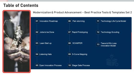 Modernization And Product Table Of Contents Inspiration PDF
