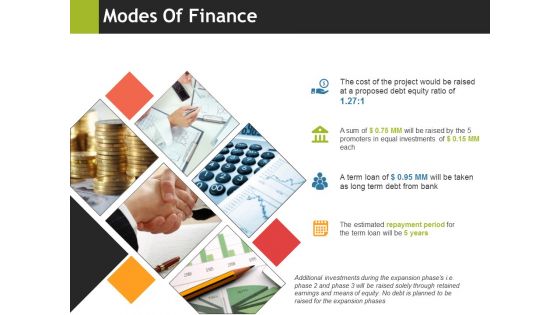 Modes Of Finance Ppt PowerPoint Presentation Summary Outfit