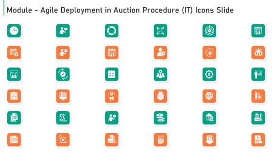 Module Agile Deployment In Auction Procedure It Icons Slide Clipart PDF