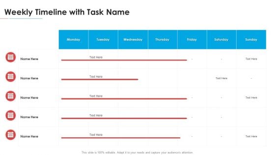 Module Career Trajectory For Professional Scrum Master IT Weekly Timeline With Task Name Icons PDF