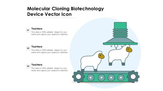 Molecular Cloning Biotechnology Device Vector Icon Ppt PowerPoint Presentation Infographic Template Deck PDF