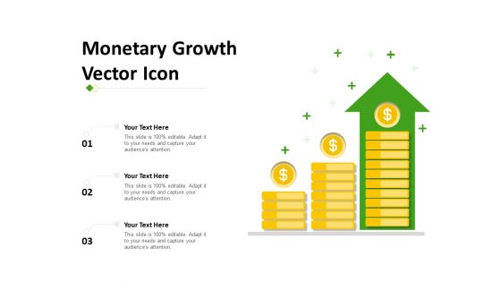 Monetary Growth Vector Icon Ppt PowerPoint Presentation File Structure