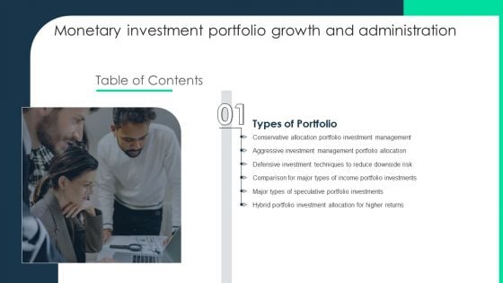 Monetary Investment Portfolio Growth And Administration Risk Formats PDF