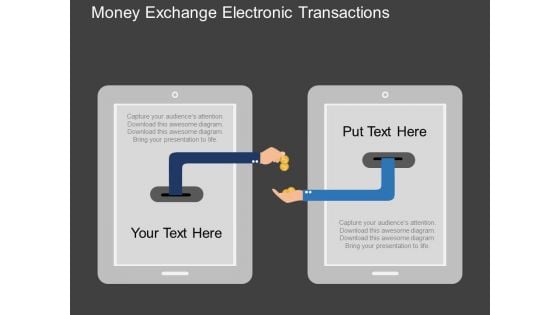 Money Exchange Electronic Transactions Powerpoint Templates