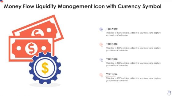 Money Flow Liquidity Management Icon With Currency Symbol Elements PDF