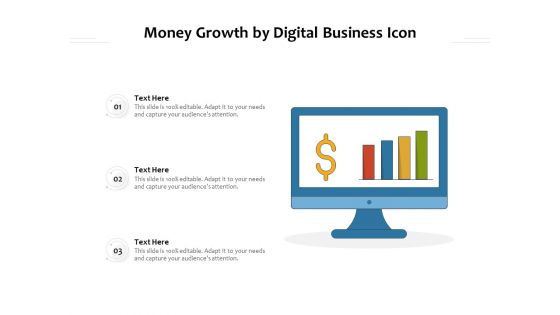 Money Growth By Digital Business Icon Ppt PowerPoint Presentation Inspiration Smartart PDF