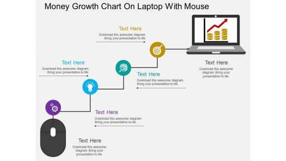 Money Growth Chart On Laptop With Mouse Powerpoint Template