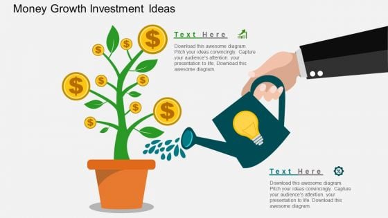 Money Growth Investment Ideas PowerPoint Template