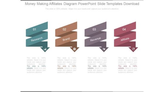 Money Making Affiliates Diagram Powerpoint Slide Templates Download