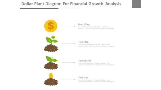 Money Plant Diagram For Dollar Growth Powerpoint Slides