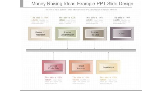 Money Raising Ideas Example Ppt Slide Design