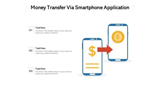 Money Transfer Via Smartphone Application Ppt PowerPoint Presentation File Picture PDF