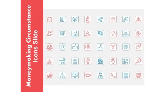 Moneymaking Circumstance Icons Slide Ppt Show Slideshow PDF