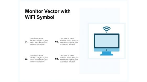 Monitor Vector With Wifi Symbol Ppt PowerPoint Presentation Infographic Template Diagrams