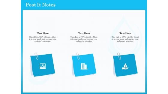 Monitoring And Evaluating Water Quality Post It Notes Ppt Infographic Template Styles PDF