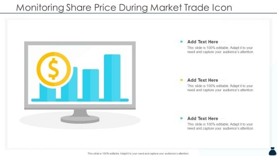 Monitoring Share Price During Market Trade Icon Elements PDF