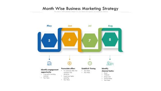 Month Wise Business Marketing Strategy Ppt PowerPoint Presentation Infographics Styles PDF