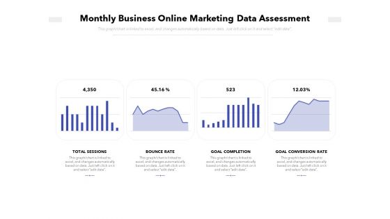 Monthly Business Online Marketing Data Assessment Ppt PowerPoint Presentation File Themes PDF