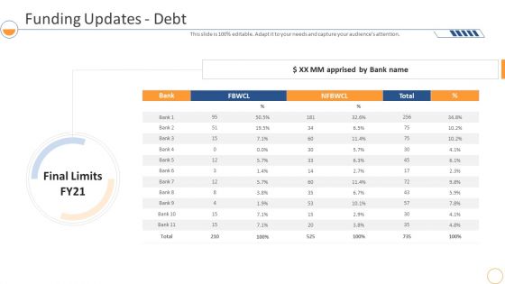 Monthly Company Performance Analysisfunding Updates Debt Themes PDF